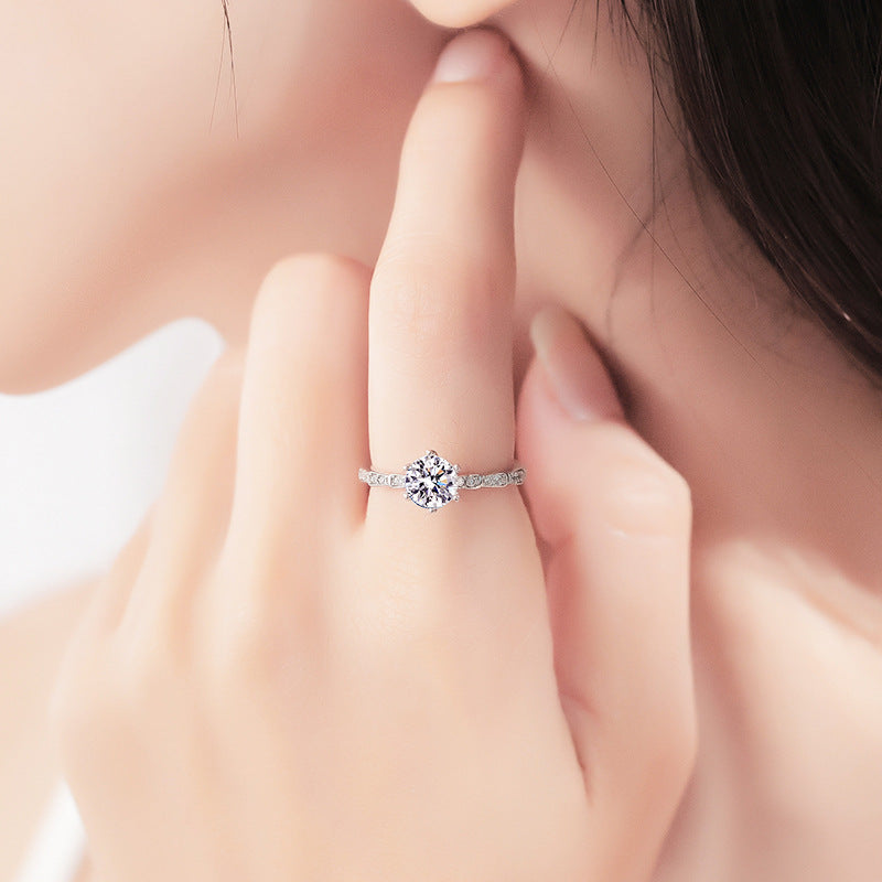 Step Up Proposal Moissanite Ring 1.0ct