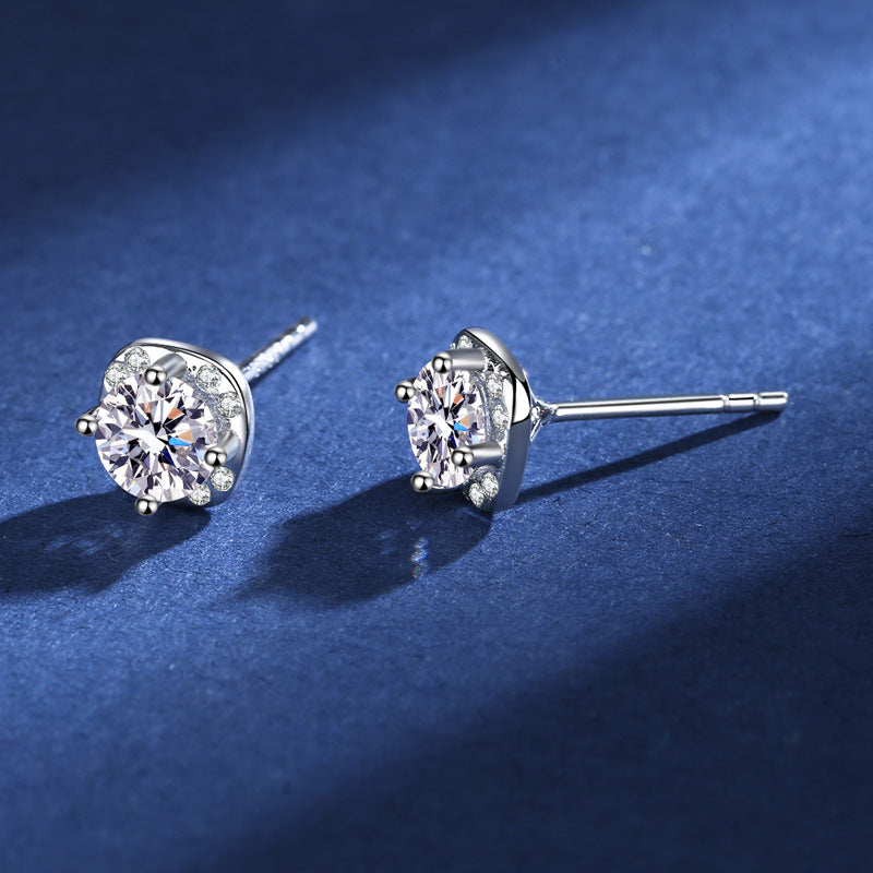 0.5ct Square Moissanite Stud Earrings