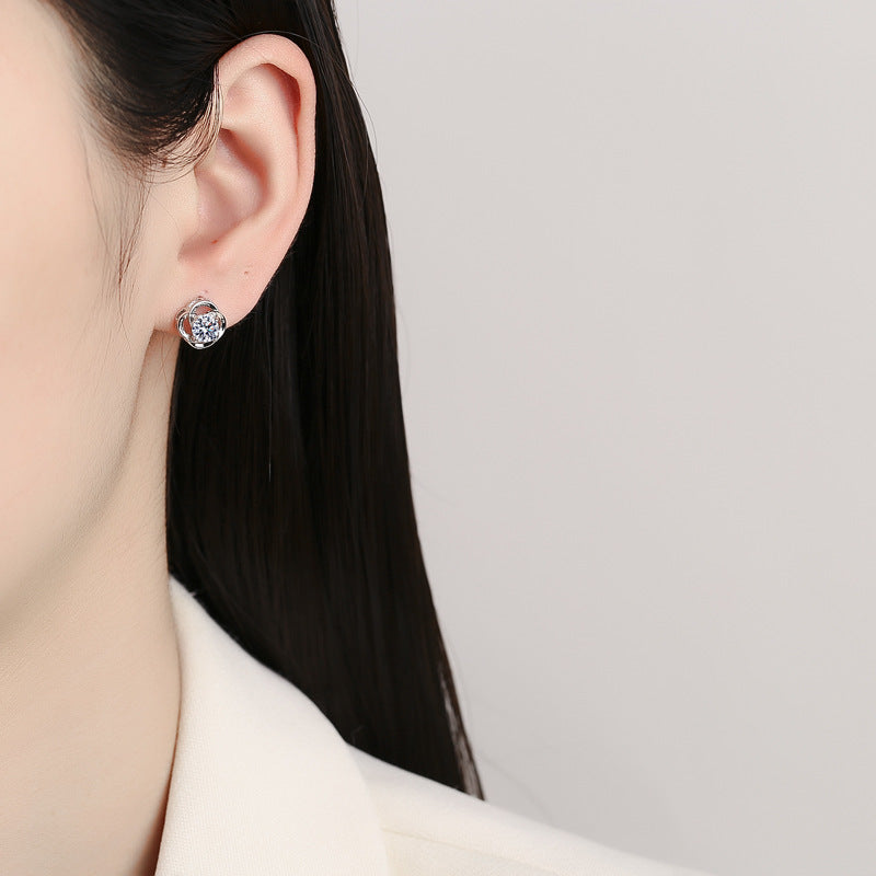 Delicate Clover Moissanite Earrings 3.0ct