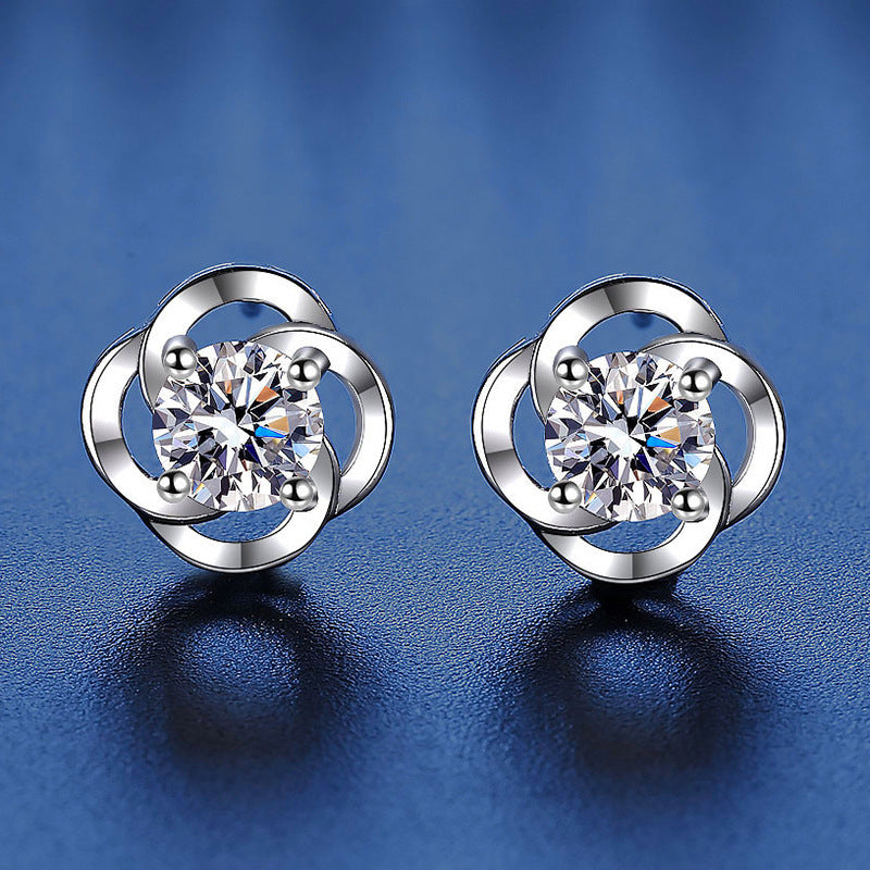 Delicate Clover Moissanite Earrings 3.0ct
