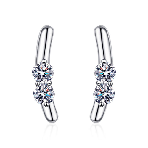 Rabbit Ear Moissanite Earrings 0.4ct