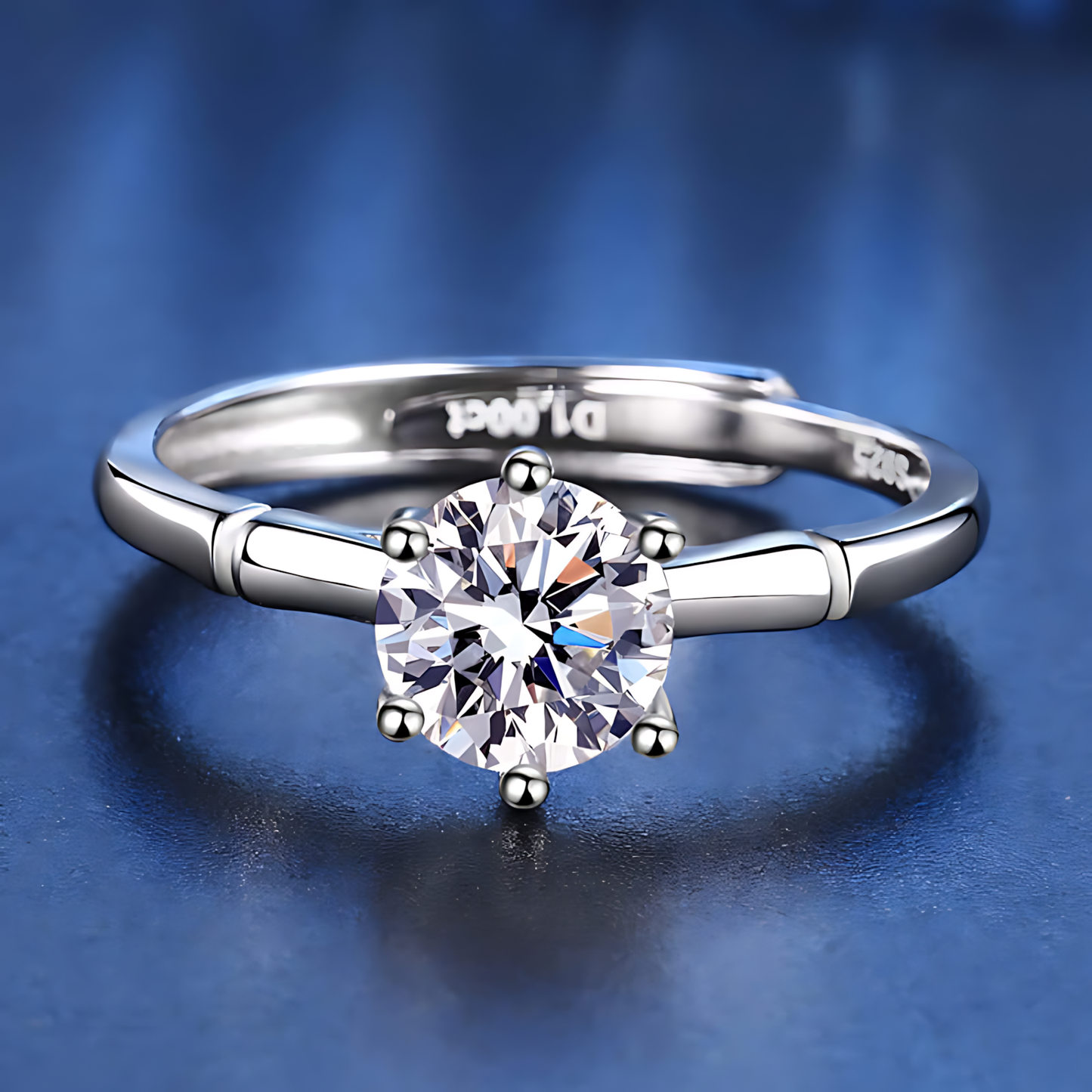 Bamboo Simple Moissanite Ring 1.0ct