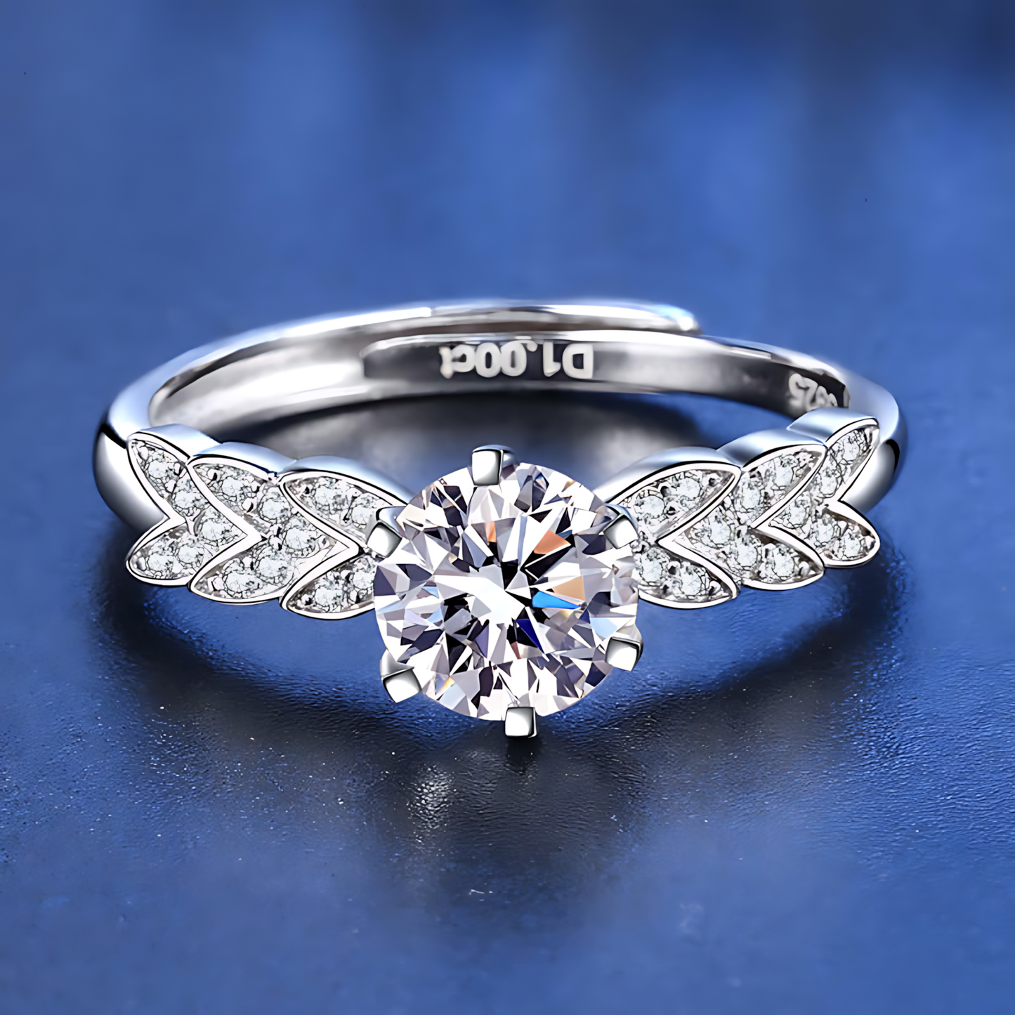 Angel Feather Moissanite 1.0ct Ring