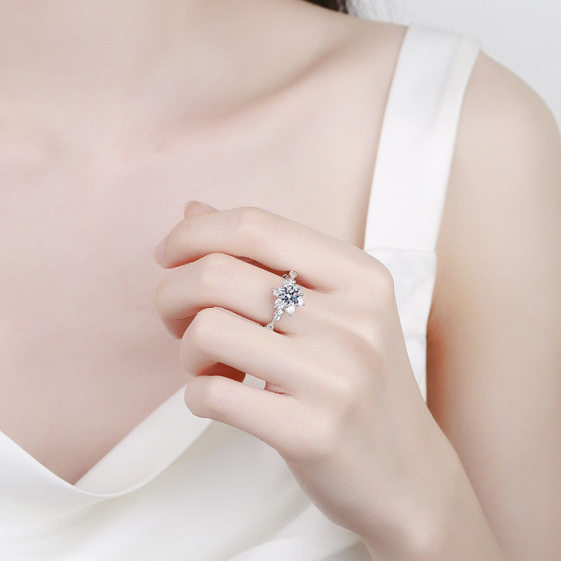 1.0ct Snowflake Moissanite Ring
