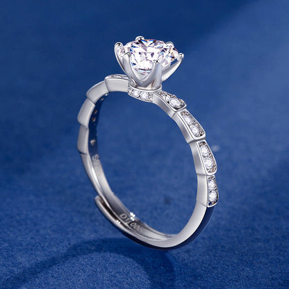 Step Up Proposal Moissanite Ring 1.0ct