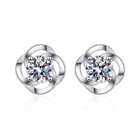 Delicate Clover Moissanite Earrings 3.0ct