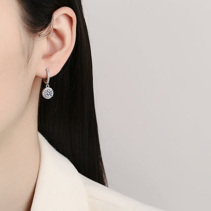 1.0ct Round Bag Moissanite Earrings