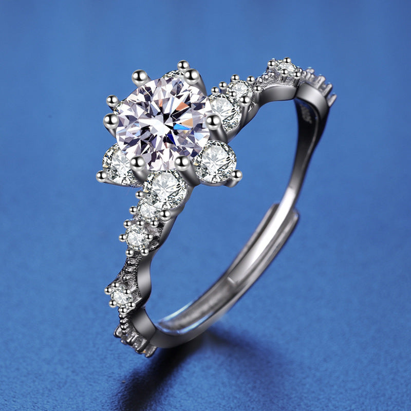 1.0ct Snowflake Moissanite Ring
