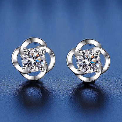 Delicate Clover Moissanite Earrings 3.0ct