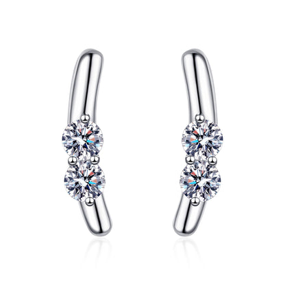 Rabbit Ear Moissanite Earrings 0.4ct