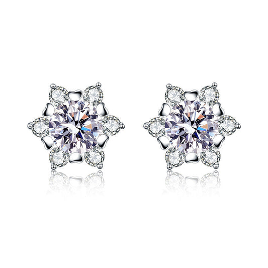 Snowflake Moissanite Earrings 1.0ct