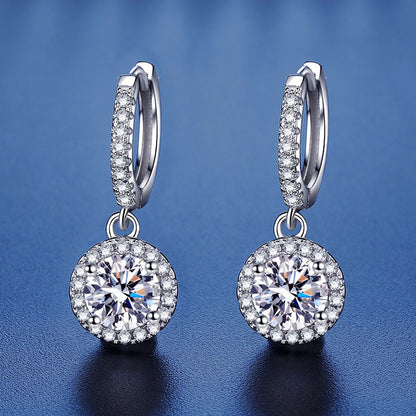 1.0ct Round Bag Moissanite Earrings