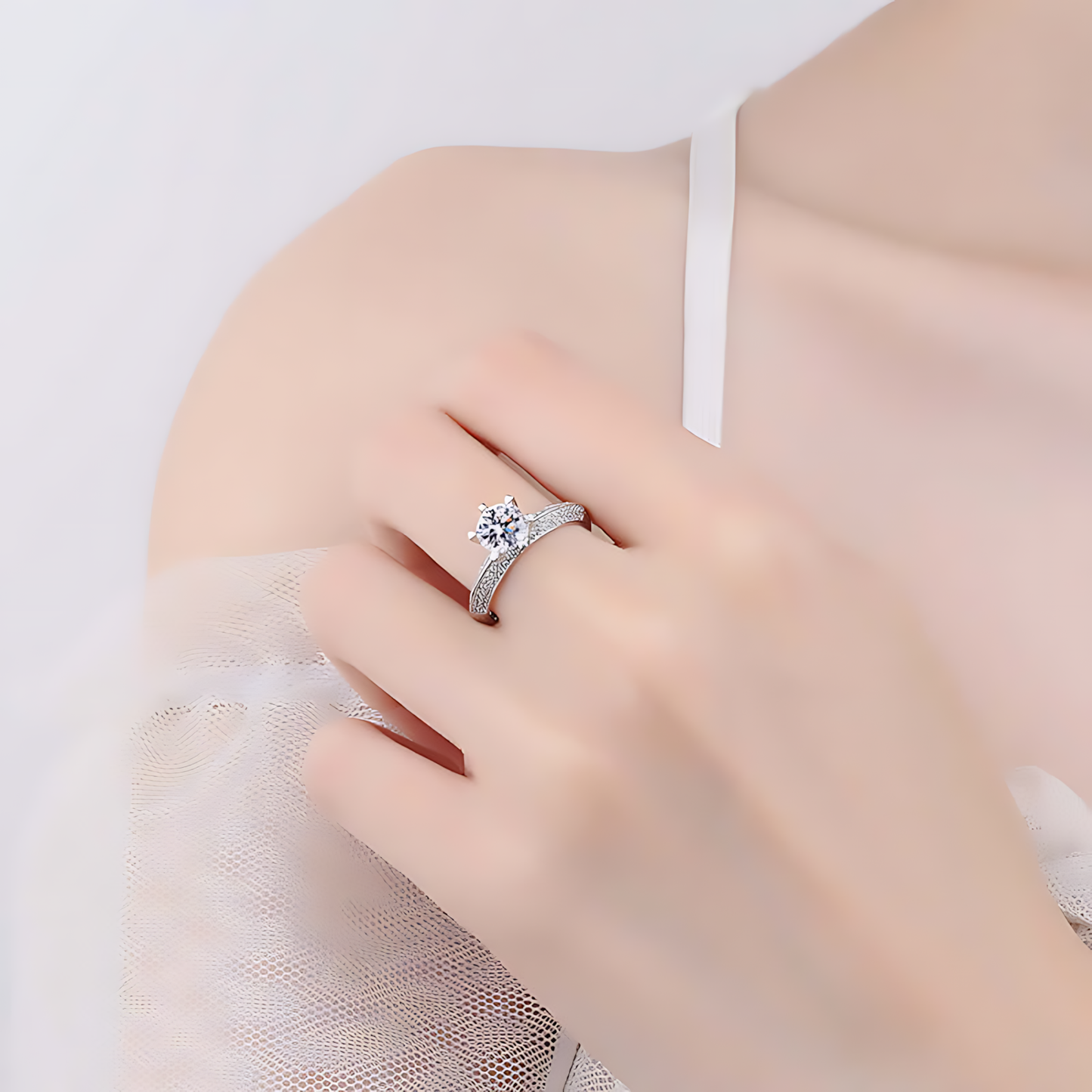 Crown Marriage Moissanite Rings