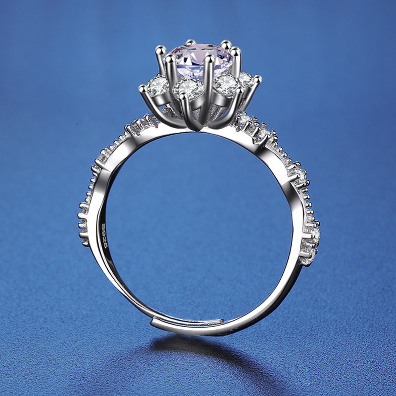 1.0ct Snowflake Moissanite Ring